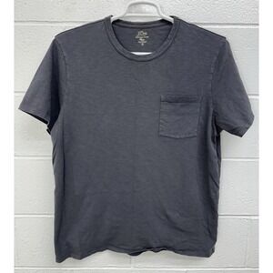 J.Crew Men's XL Blue Pocket Garment Dyed Slub Cotton Tee T Shirt J1785